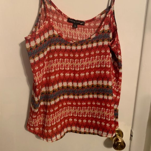 LIVING DOLL WOMENS SLEEVELESS BLOUSE SZ L - Picture 5 of 5